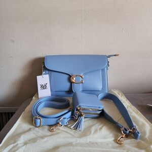 Designer Look NWT Vegan Leather Satchel/crossbody W/ Wallet